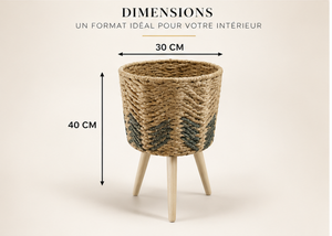 Cache-pot Tressé sur Pieds