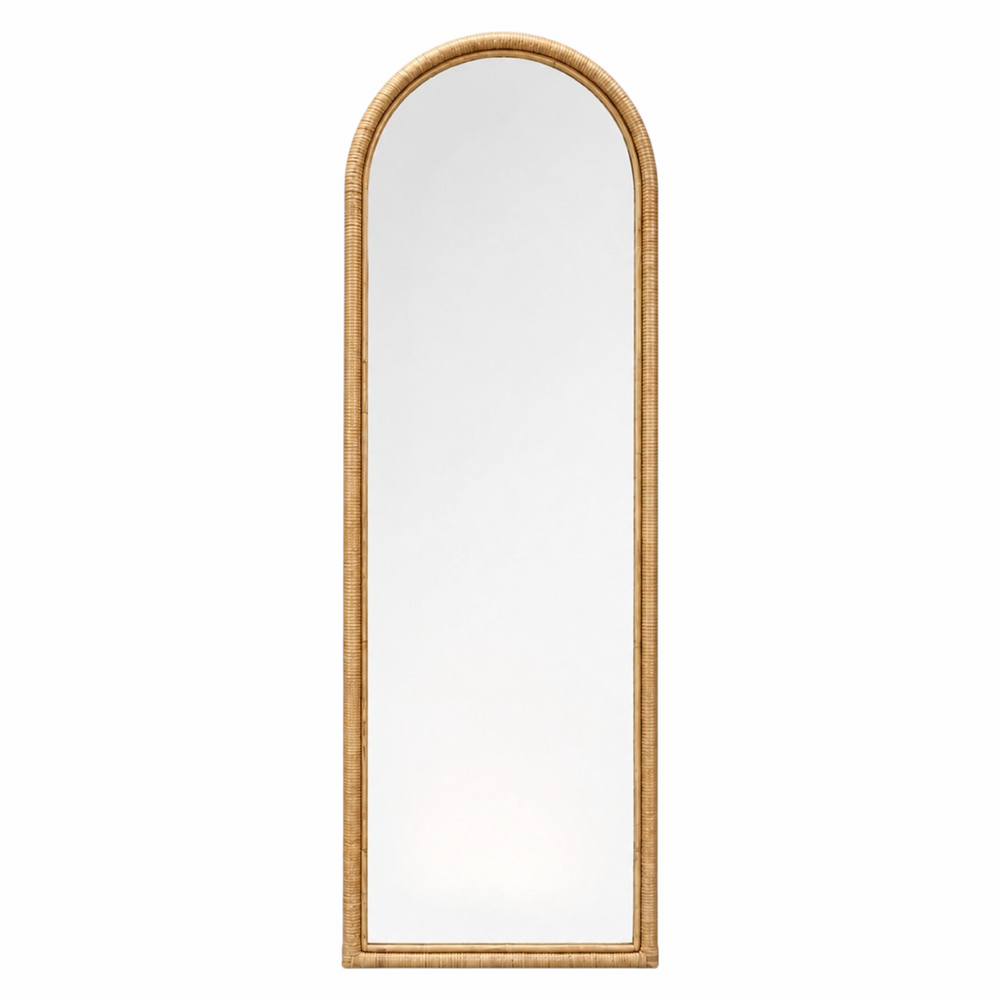 Miroir Arche Rotin