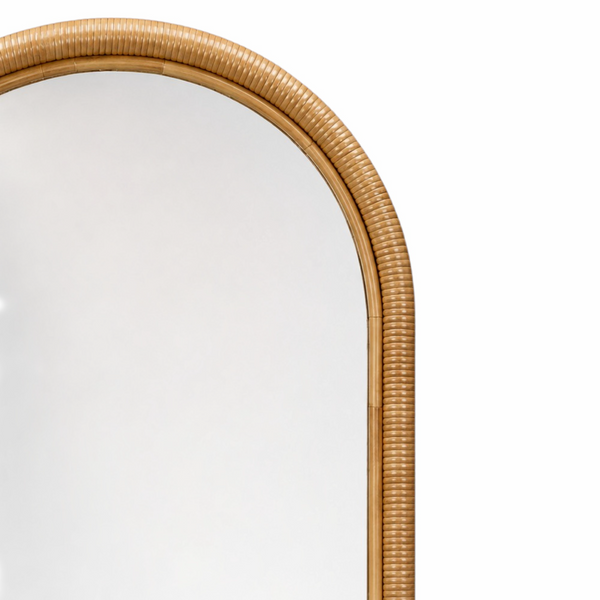 Miroir Arche Rotin