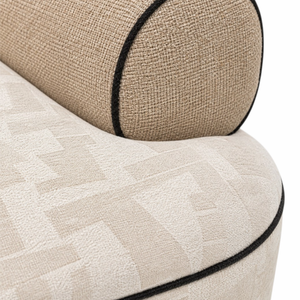 Canapé d'Angle de Luxe Salon Signature Line – Tissu Jacquard & Bois Massif