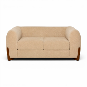 Canapé d’Angle Design Salon Panda – Tissu Bouclette Blanc – Confort Moderne & Luxe