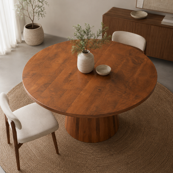 Table Ronde en Noyer
