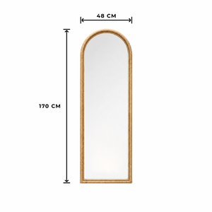 Miroir Arche Rotin