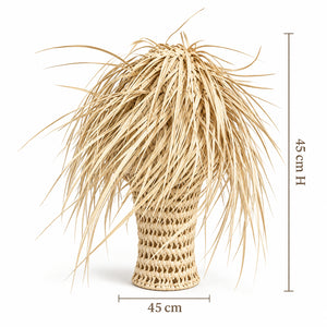 Suspension Abat-jour en Palmier Naturel à Franges