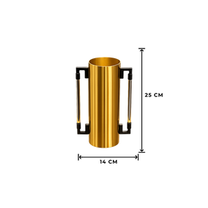 Vase Cylindrique Doré