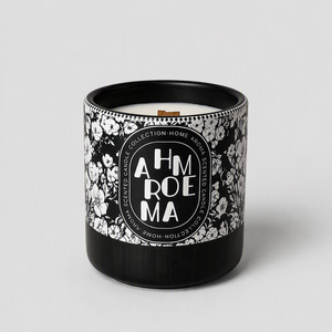 Black Ceramic Scented Candle