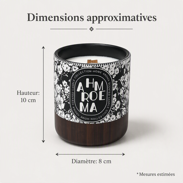 Black Ceramic Scented Candle