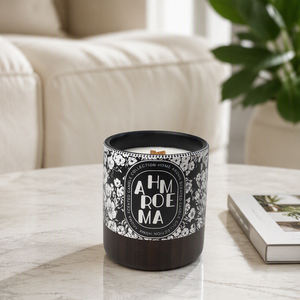 Black Ceramic Scented Candle