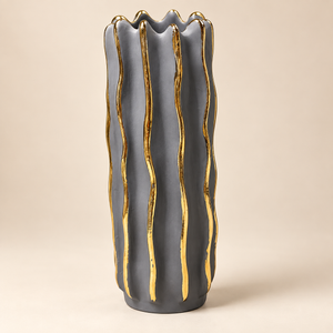 Vase Ondulation Or