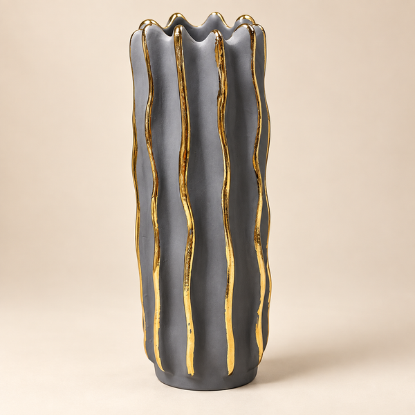 Vase Ondulation Or