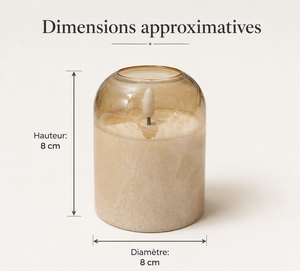 Amber Glass LED Candle