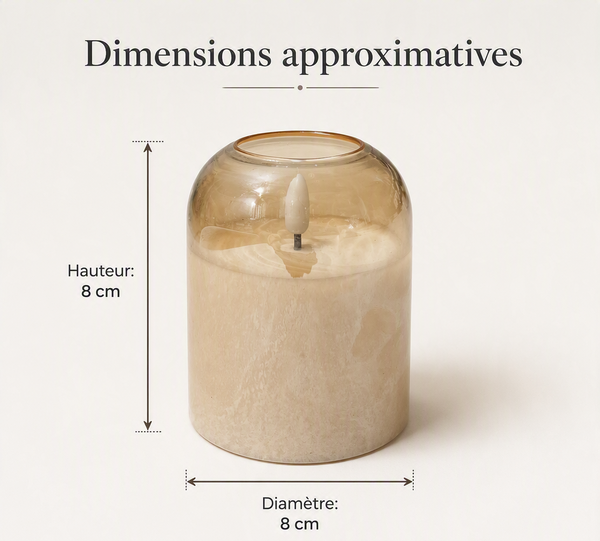Amber Glass LED Candle