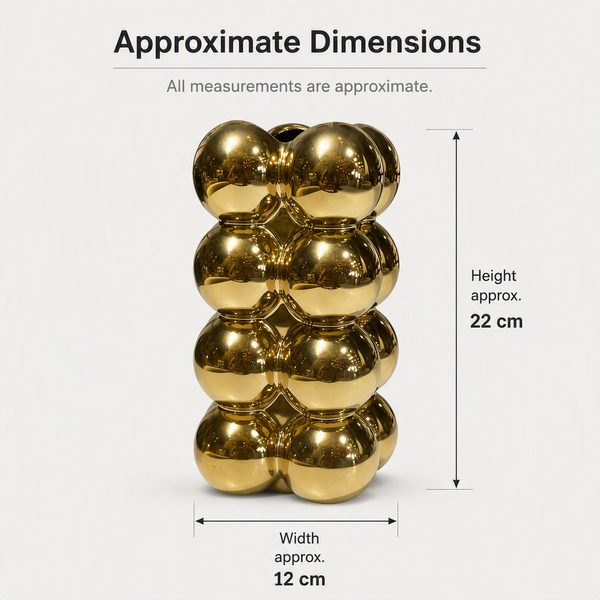 Vase Décoratif Doré Design