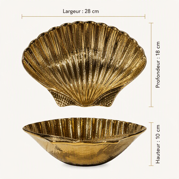 Gold Scallop Shell Dish