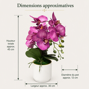 Orchidée Artificielle Rose Élégante