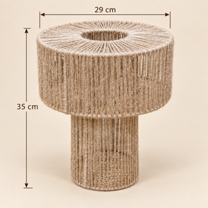 Cache-pot sur pied en corde de jute tressée – Forme graphique, style naturel et bohème