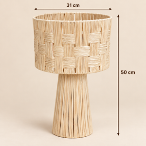 Cache-pot sur pied en fibres naturelles tressées main – Suspension pour plantes, style bohème
