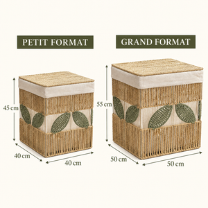 Panier de rangement tressé Feuilles