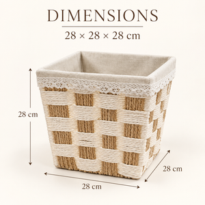 Panier de rangement carré tressé