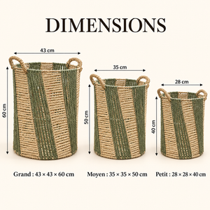 Set de paniers de rangement tressés