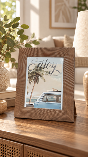 Cadre Photo Enjoy en Bois Chevron