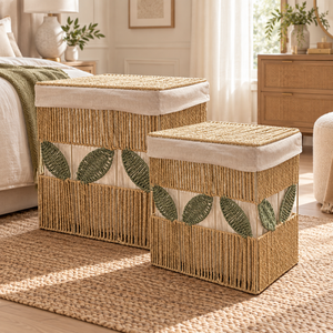 Panier de rangement tressé Feuilles