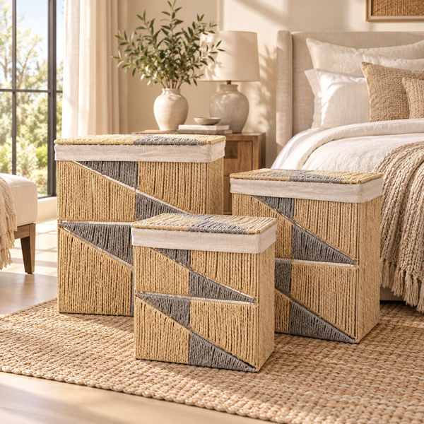 Titre : Panier Tressé Zigzag – 3 Formats
