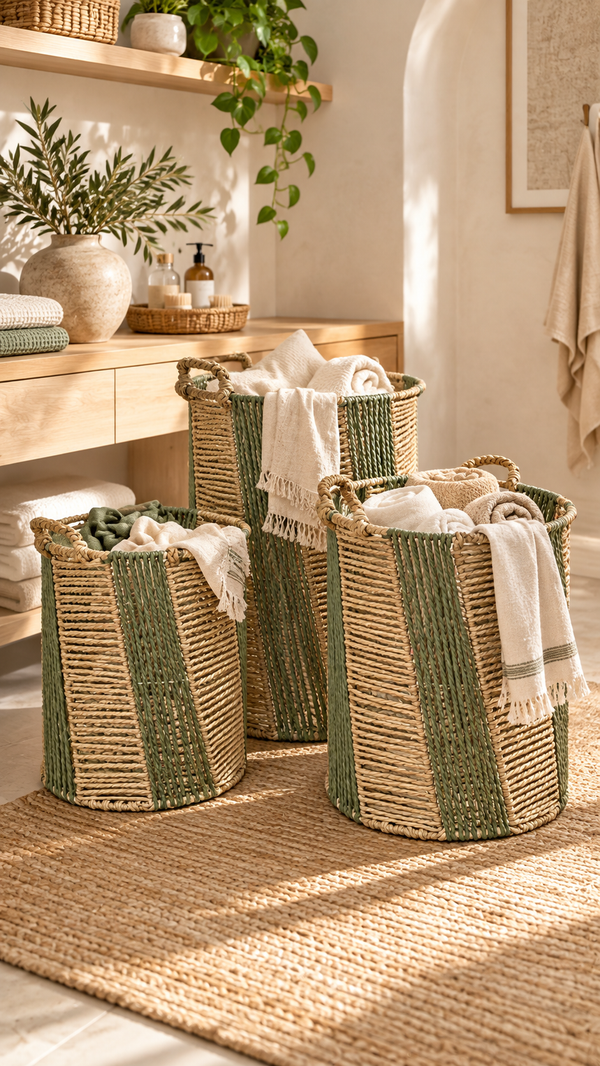 Set de paniers de rangement tressés