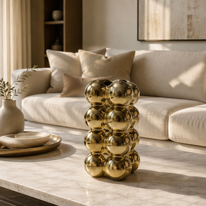 Vase Décoratif Doré Design