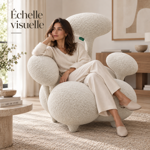 Fauteuil Bulle Sculptural – Blanc