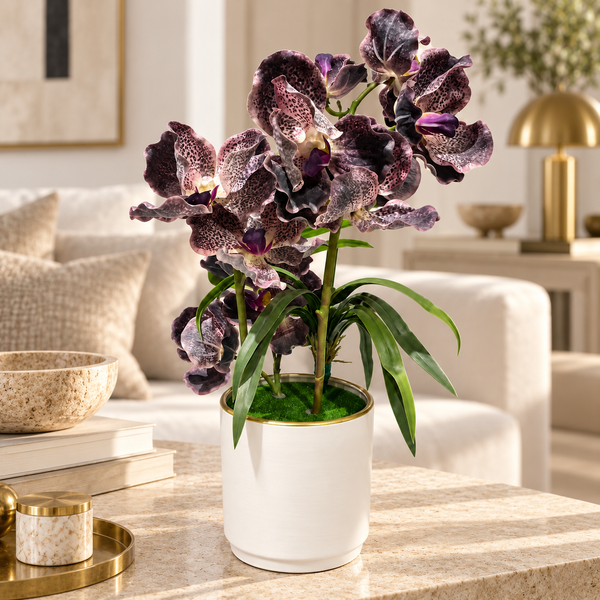 Orchidée Phalaenopsis Artificielle Violet Foncé
