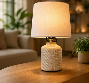 Lampe de Table en Céramique Géométrique