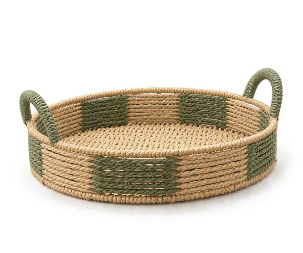 Set de plateaux ovales tressés