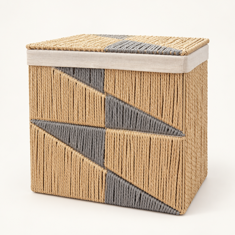Titre : Panier Tressé Zigzag – 3 Formats