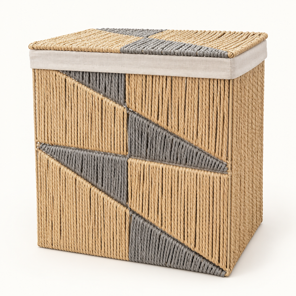 Titre : Panier Tressé Zigzag – 3 Formats