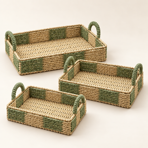 Set de plateaux tressés Nature Sage