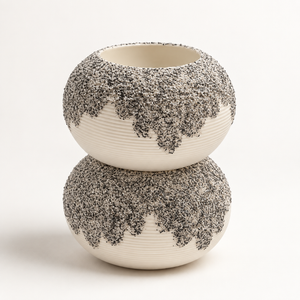 Vase Sphérique Minéral en Céramique