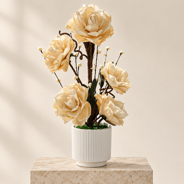 Florale Artificielle Crème – Élégance