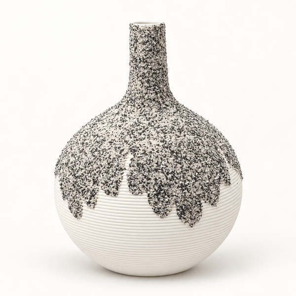 Vase Minéral Ivoire