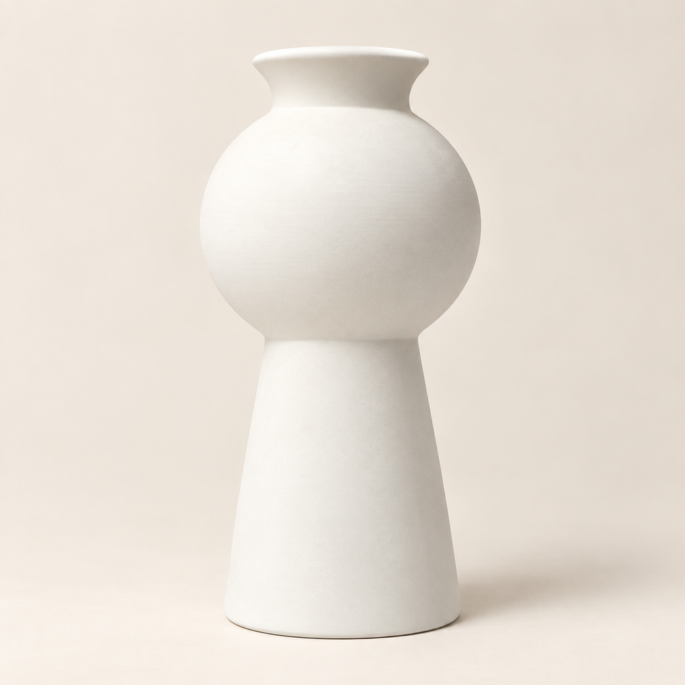 Vase Sphère Ivoire