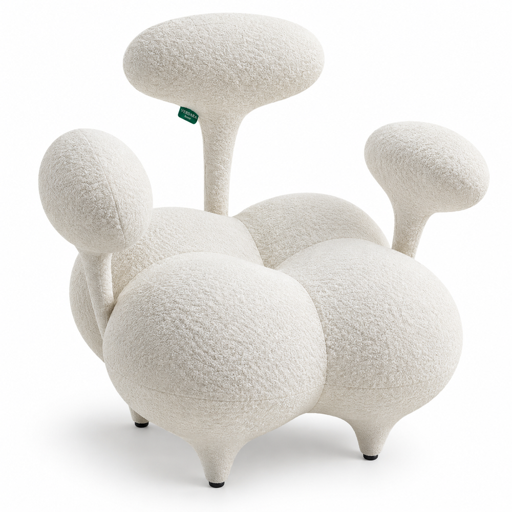 Fauteuil Bulle Sculptural – Blanc