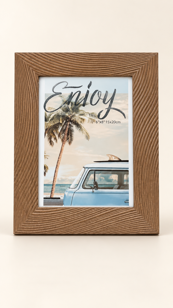 Cadre Photo Enjoy en Bois Chevron