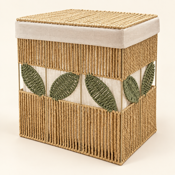 Panier de rangement tressé Feuilles