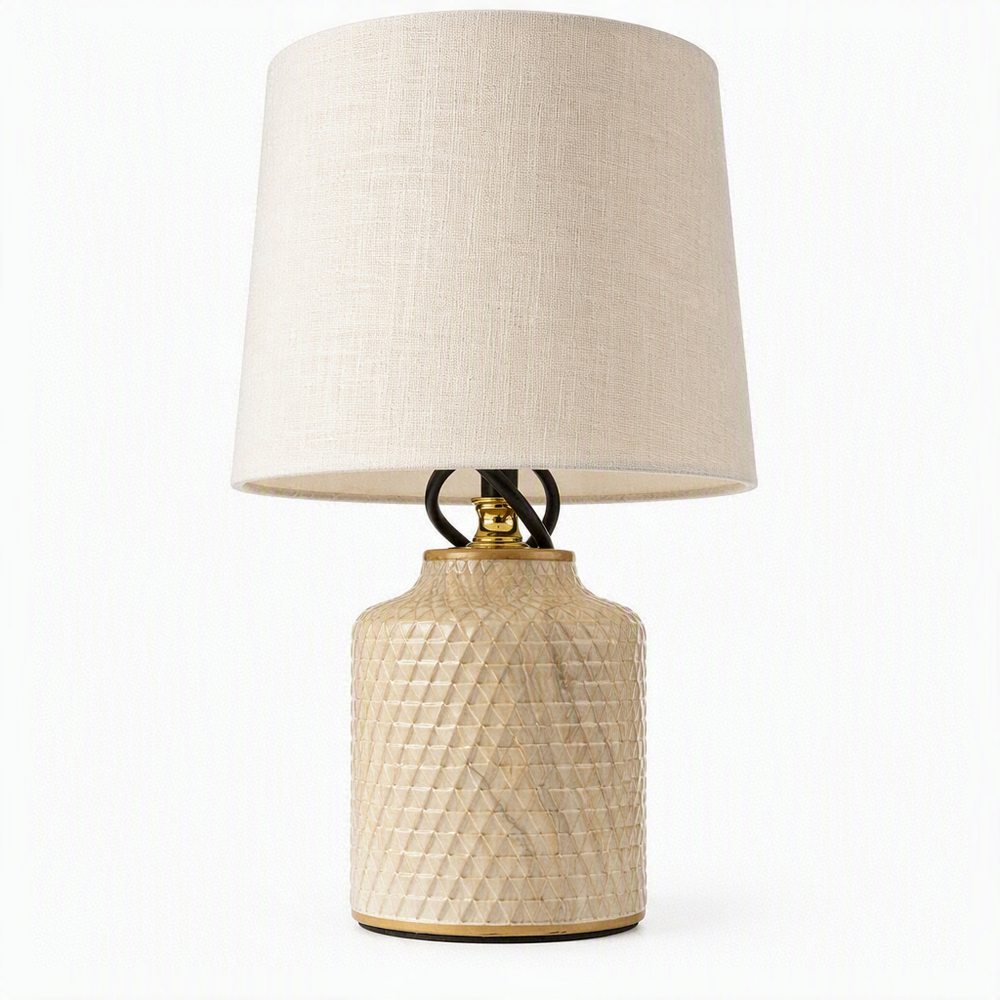 Lampe de Table en Céramique Géométrique