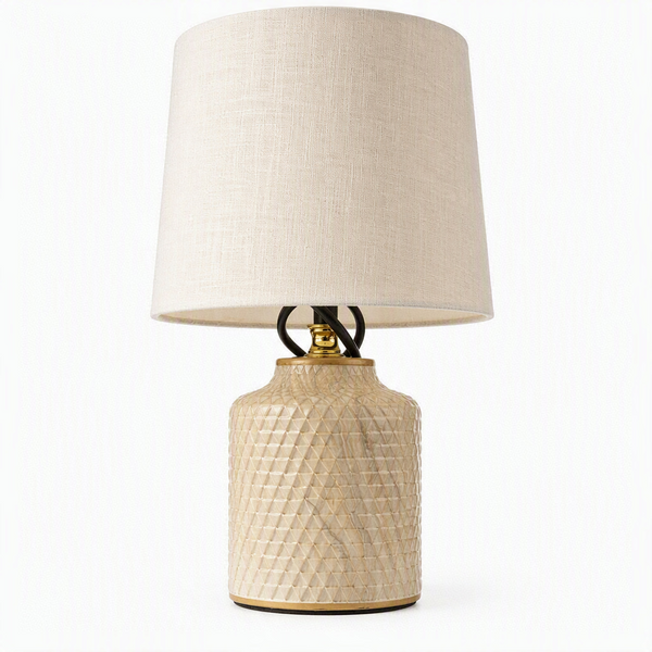 Lampe de Table en Céramique Géométrique