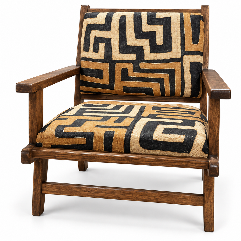 Fauteuil Graphique Tribal en Bois