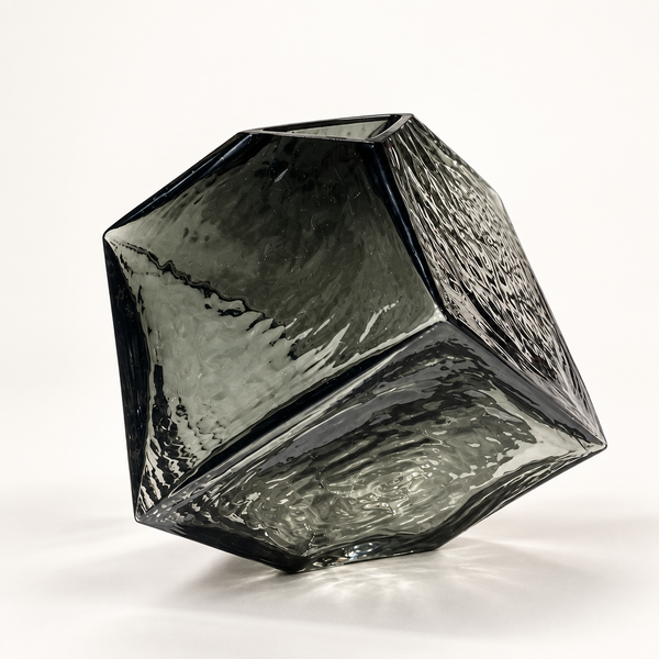 Vase Géométrique Obsidienne