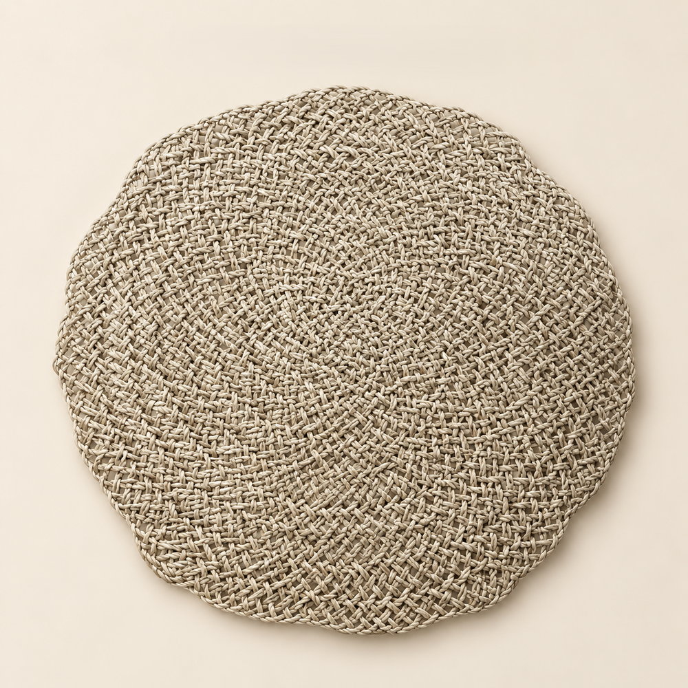 Set de table rond tressé naturel – Finition organique