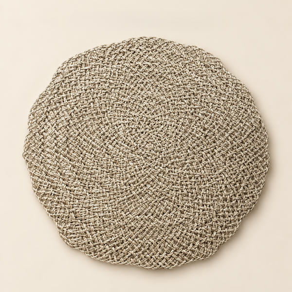 Set de table rond tressé naturel – Finition organique