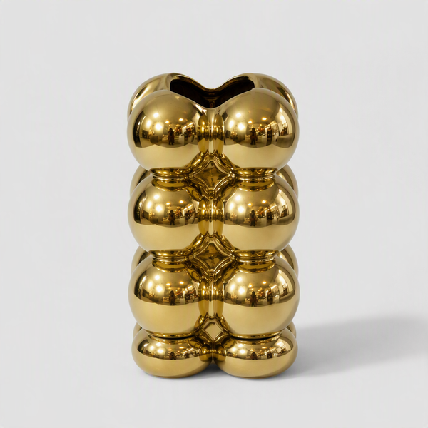 Vase Décoratif Doré Design